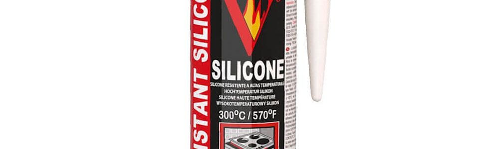 Flexible adhesive for induction hobs, high-temperature silicone